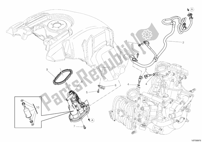 Toutes les pièces pour le Pompe à Essence du Ducati Diavel Brasil 1200 2014